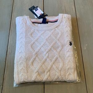 U.S. Polo Assn.Crew Neck Sweater Pink/Silver Large